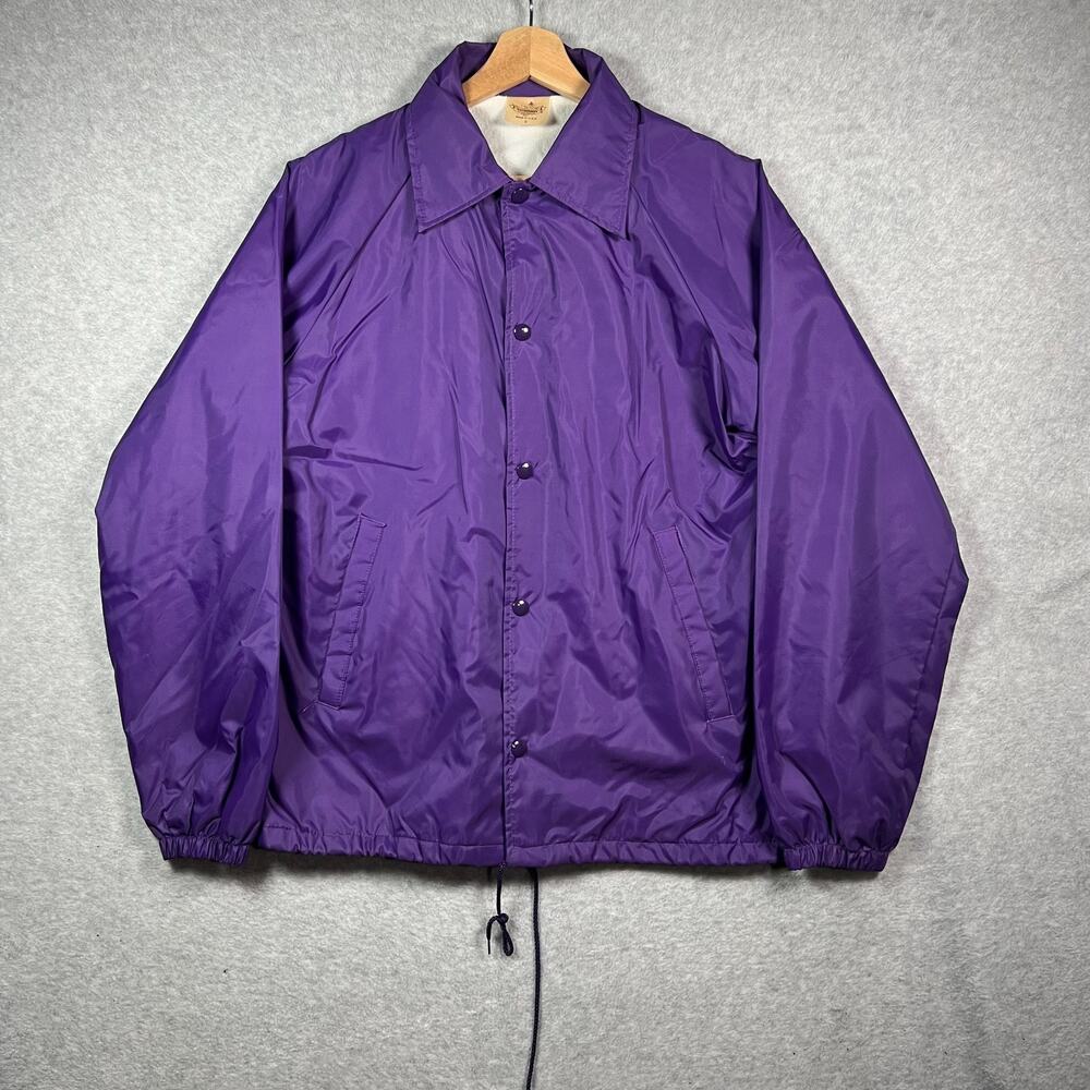 Vintage Auburn Sportswear Coaches Nylon Windbreaker Jacket Men's Size S Purple